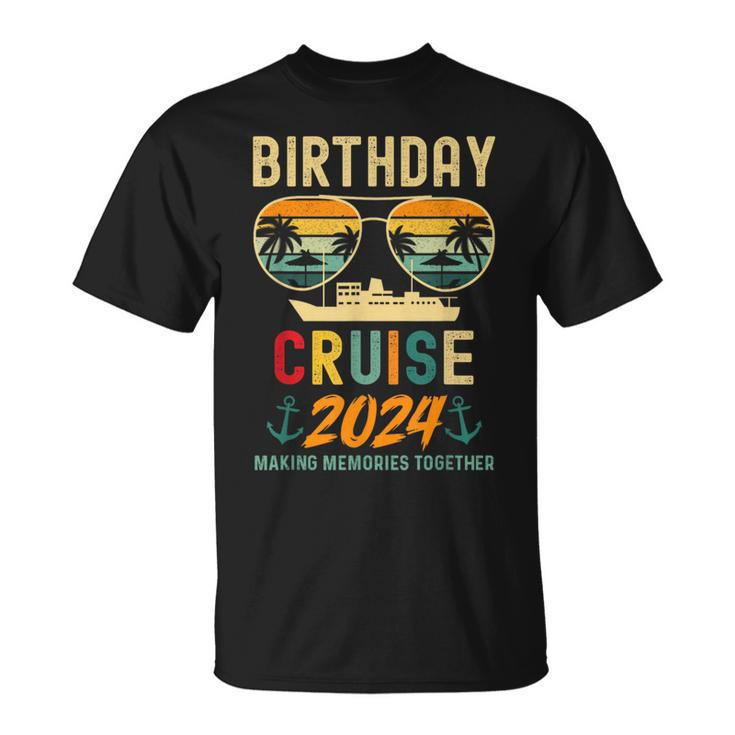 Birthday Cruise 2024 Squad Family Vacation Summer T-Shirt
