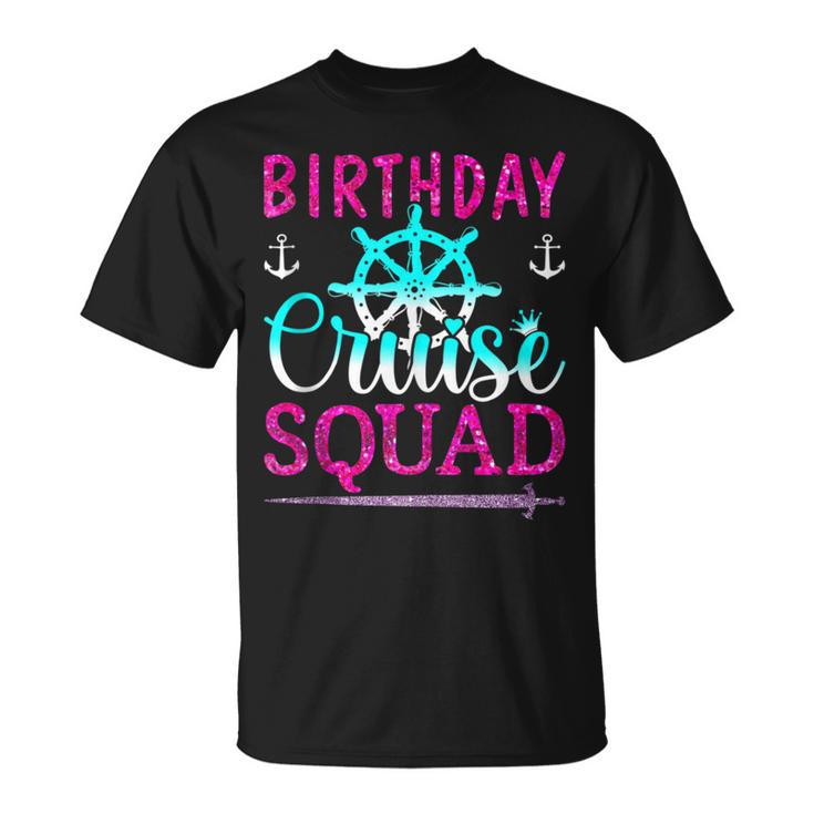 Birthday Cruise Squad King Crown Sword Cruise Boat Party T-Shirt