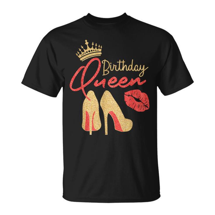 Birthday Queen Happy Birthday Quote Girls Women T-Shirt