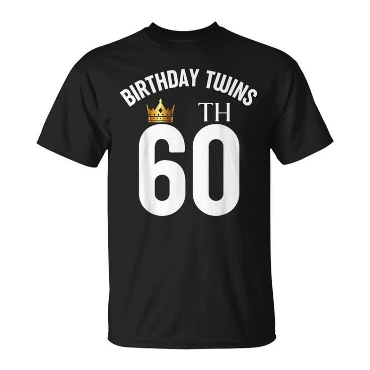 Birthday Twins 60Th 60 Years Old Brother Sister Twin Family T-Shirt