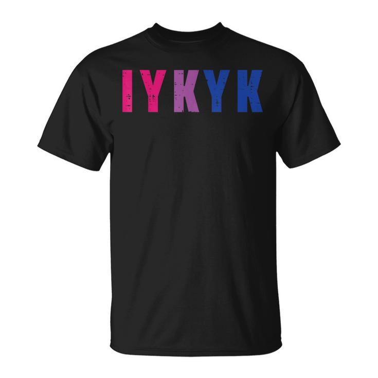 Bisexual Iykyk Fun Bi Pride Flag Bisexuality Lgbtq Women T-Shirt