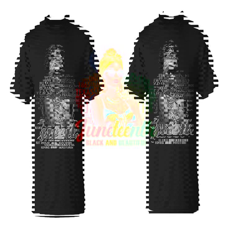 Black And Beautiful Junenth Black History Outfit Women T-Shirt