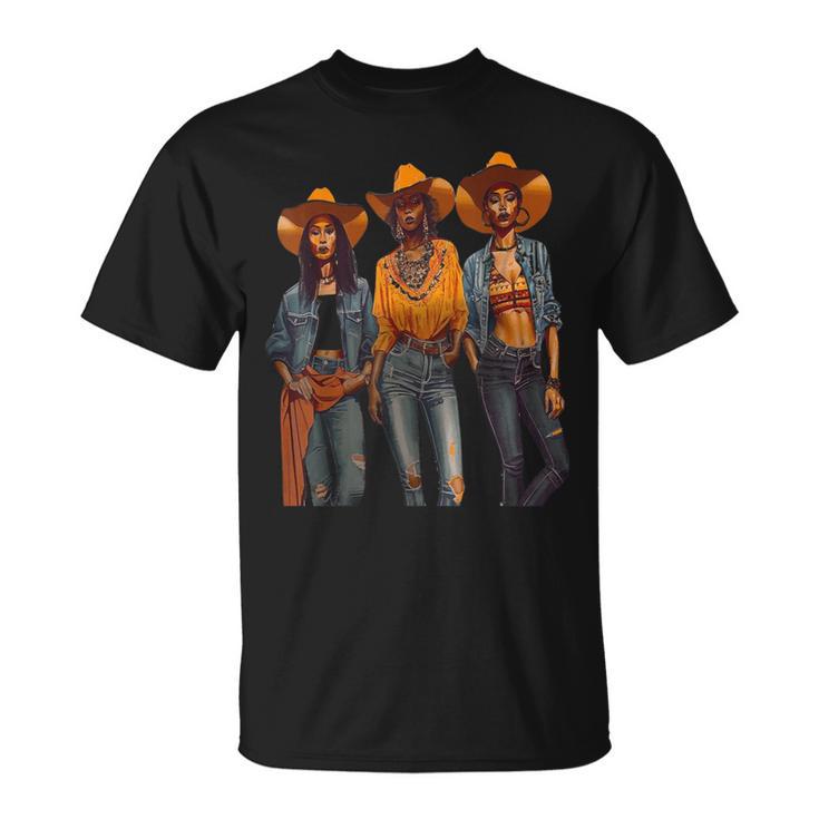 Black Cowgirls African American Texas Girls Women T-Shirt