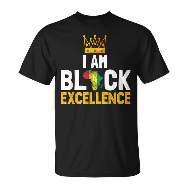 I Am Black Excellence Black History Month Pride & Women T-Shirt