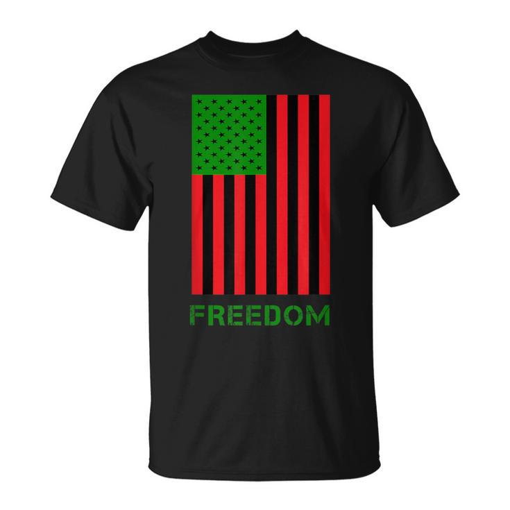 Black Freedom Unia Flag Pan African American Flag Junenth T-Shirt