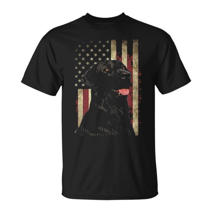 Black Labrador Lab  Usa Flag Lab Owner T-Shirt