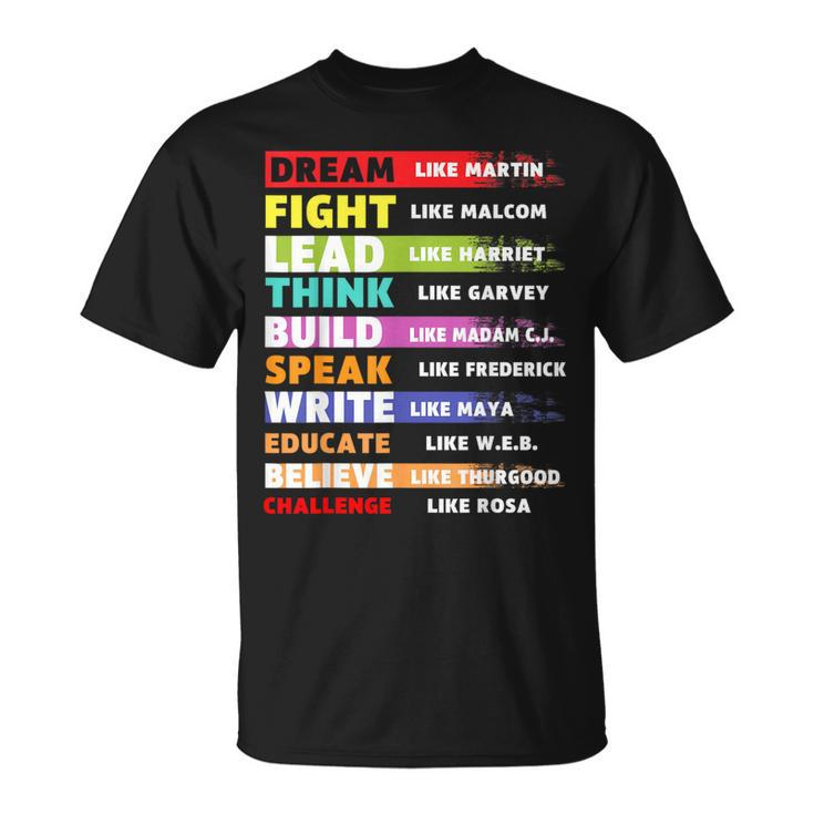 Black Lives Matters Black Leaders Black History Month T-Shirt