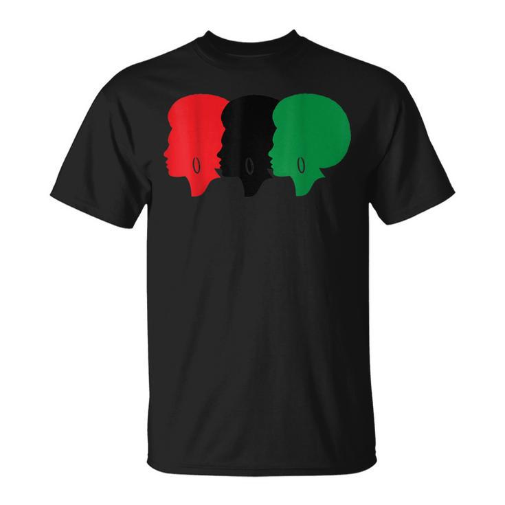 Black Pride Clothing Pan African Flag Afro 4 & Women T-Shirt