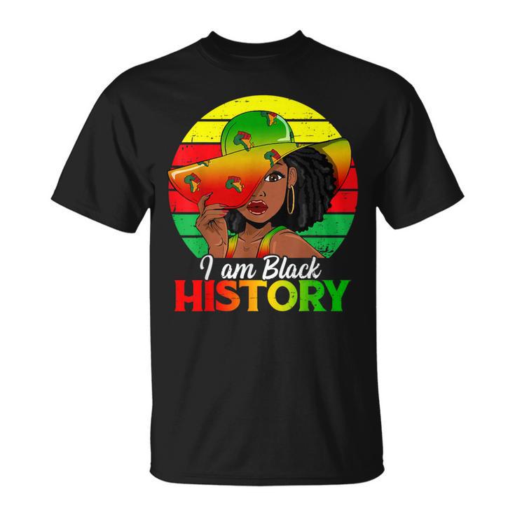 I Am Black History African American Black Pride Black Girls T-Shirt