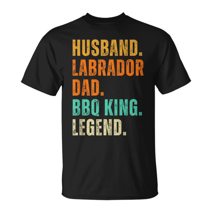 Black Yellow Chocolate Fox Red Silver Lab Dad And Bbq King T-Shirt