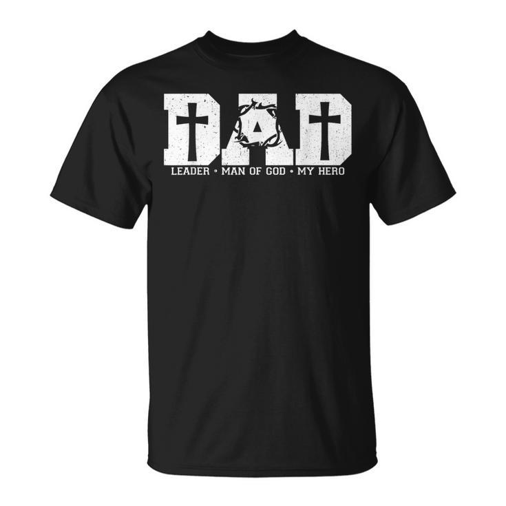 Blessed Dad Daddy Cross Christian Religious Father's Day T-Shirt