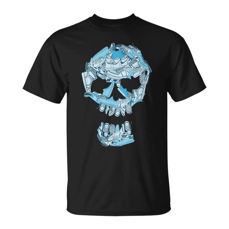 Blue Big Ol' Sneaker Head Blue Color Graphic T-Shirt