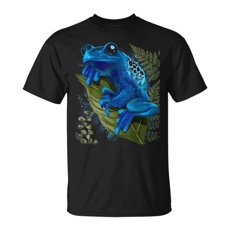 Blue Poison Dart Frog Colored Exotic Animal Amphibian Pet T-Shirt