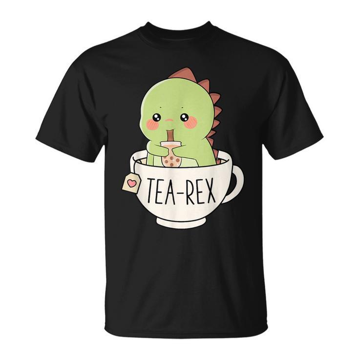 Boba Tea-Rex Cute T-Rex Dinosaur Lover Kawaii Dino Pun T-Shirt