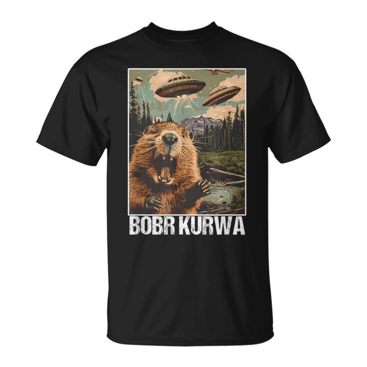 Bober Bóbr Kurwa Polen Meme Selfie Ufo T-Shirt