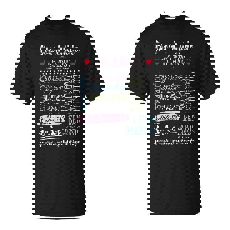 Bodas De Hiedra 16 Años Aniversario De Boda Regalo Camiseta unisex