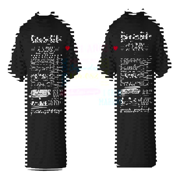 Bodas De Roble 21 Años Aniversario De Boda Regalo Camiseta unisex
