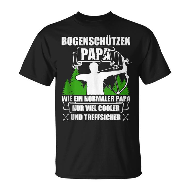 Bogenschützen Papa Pfeil Und Bogen Bogenschießen T-Shirt