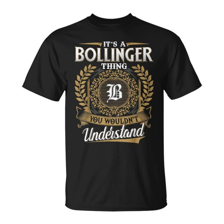 Bollinger Family Last Name Bollinger Surname Personalized T-Shirt