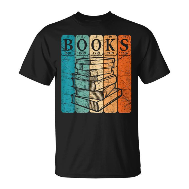 Book Reader Periodic Table Elements Nerd Bookworm Vintage T-Shirt