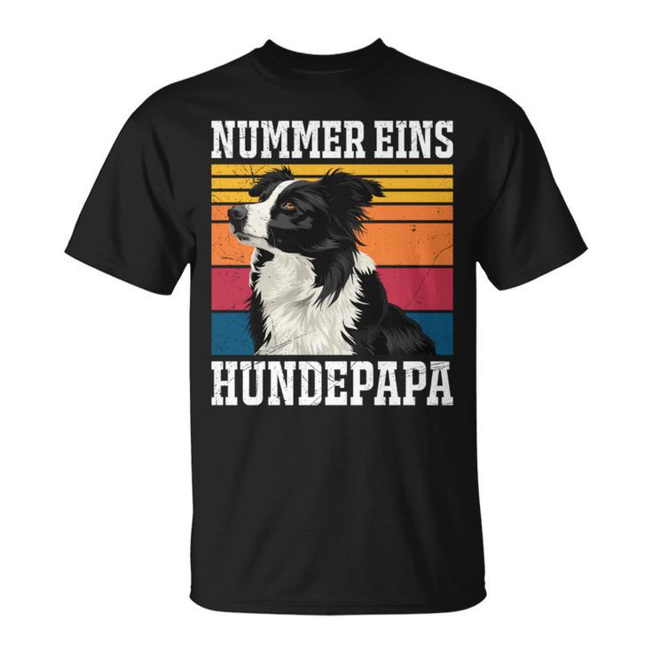 Border Collie Nummer Eins Border Collie Papaintage T-Shirt