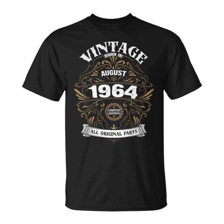 Born In August 1964 Original Parts Vintage Birthday T-Shirt