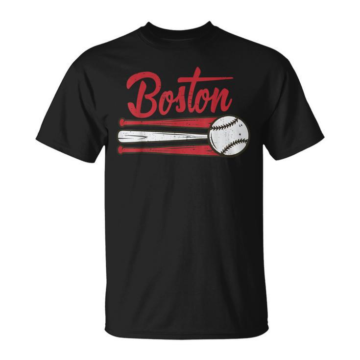 Boston Baseball Vintage Distressed Met At Gameday T-Shirt