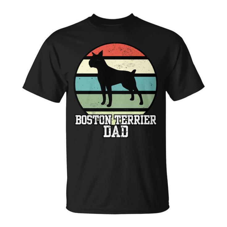 Boston Terrier Papa I Retro Boston Terrier T-Shirt