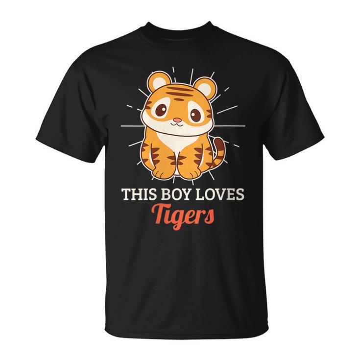 This Boy Loves Tigers Wild Animal Zoo T-Shirt