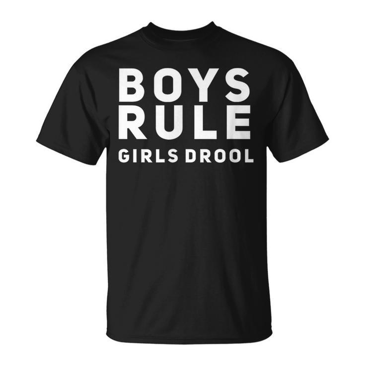 Boys Rule Girls Drool  Unique Top Cool T T-Shirt