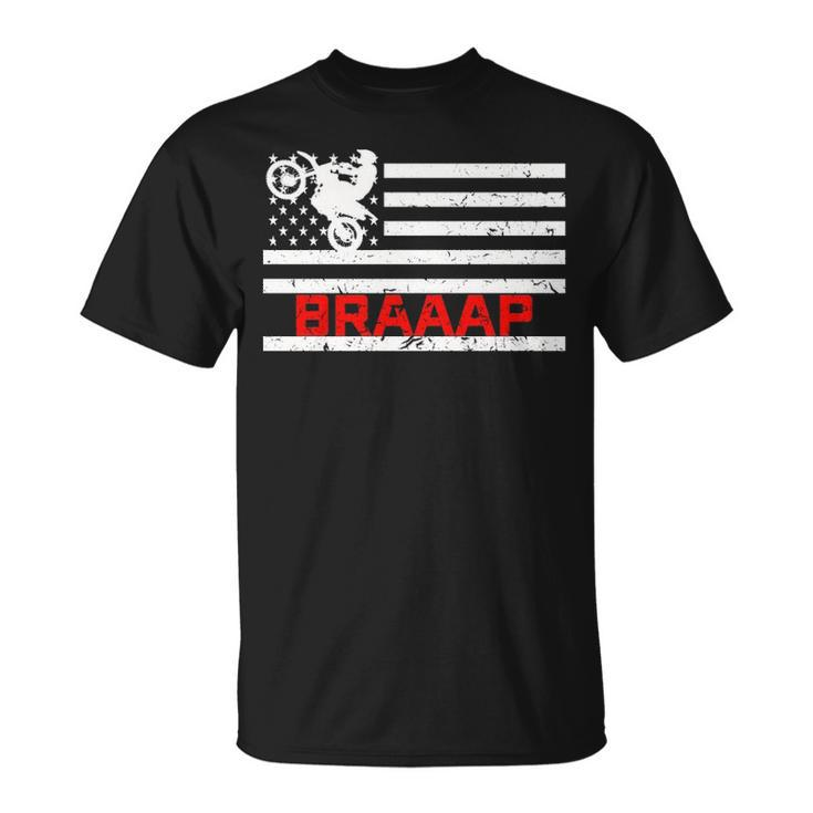 Braaap Vintage Usa American Flag T-Shirt