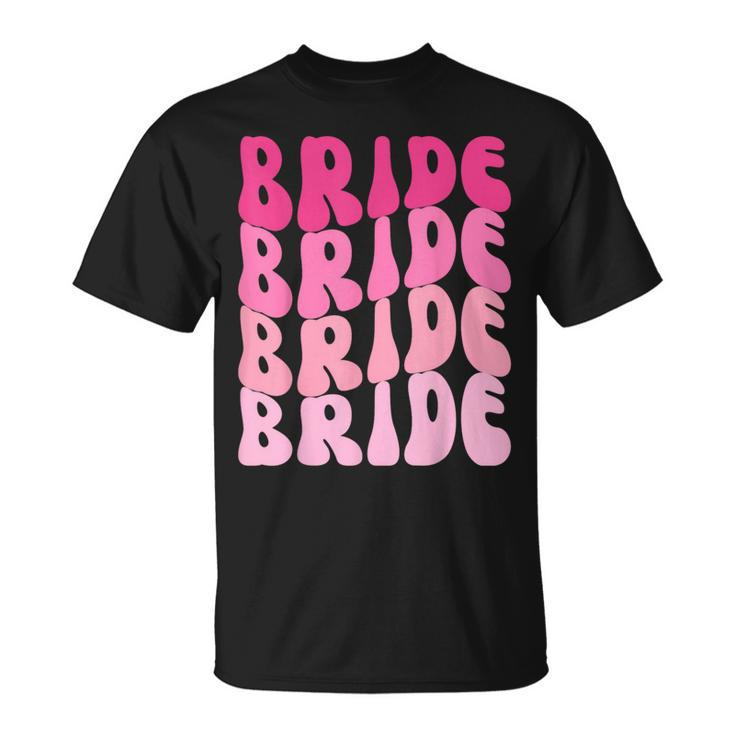 Bride I Do Crew Retro Bachelorette Party Bride Bridesmaids T-Shirt