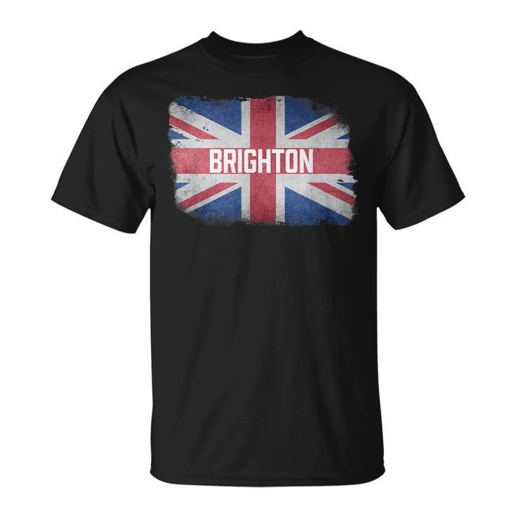Brighton United Kingdom British Flag Vintage Uk Souvenir T-Shirt