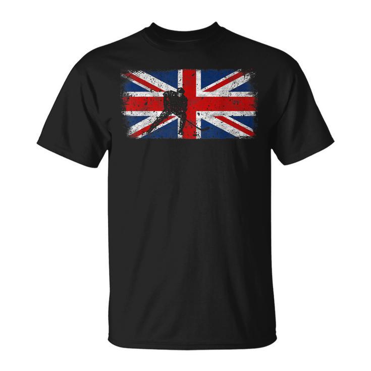 British Flag Ice Hockey Vintage Union Jack T-Shirt