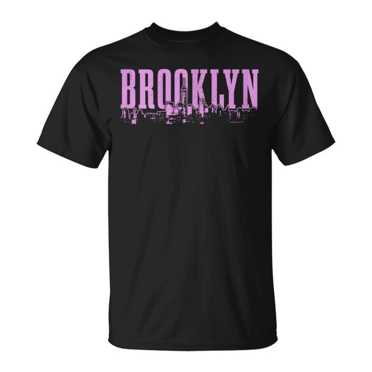 Brooklyn New York City Skyline Nyc Vintage Ny T-Shirt