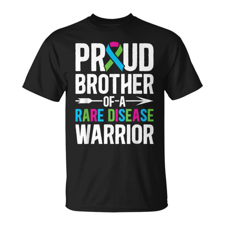 Brother Of A Rare Disease Warrior Rare Disease Awareness T-Shirt