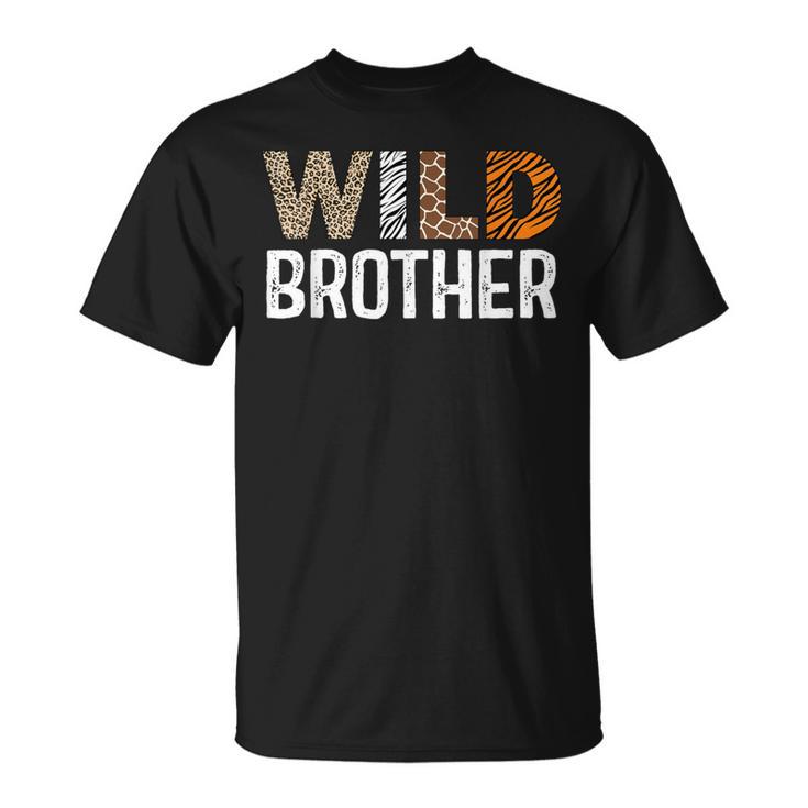 Brother Of The Wild One Zoo Birthday Safari Jungle Family T-Shirt