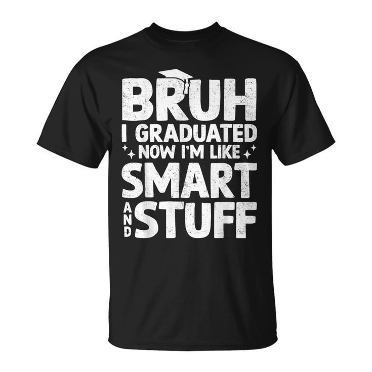 Bruh I Graduated Last Day Of School Graduation Boy Him Boys T-Shirt