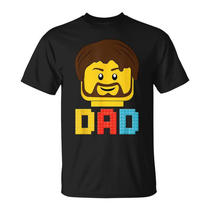 Building Bricks Blocks Dad Master Builder Family Matching T-Shirt