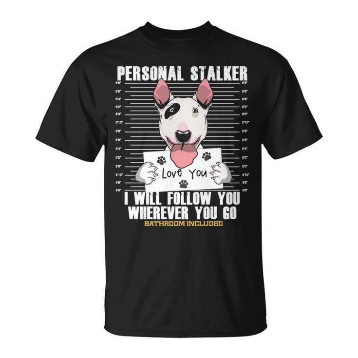 Bull Terrier Dog Lover Cartoon T-Shirt