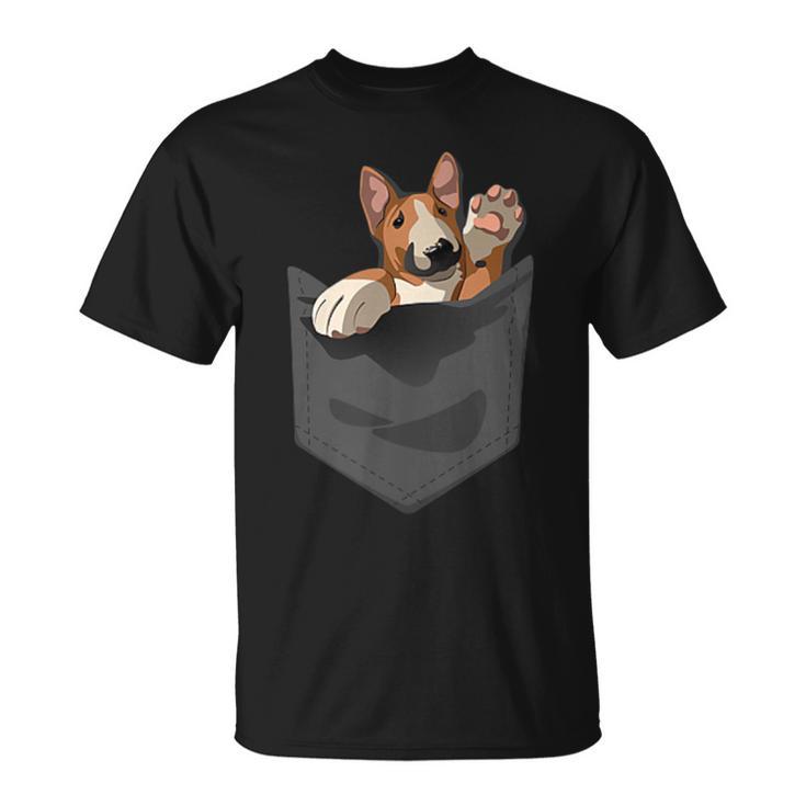 Bull Terrier Lover Camisa Bull Terrier En Bolsillo Bull Terrier Camiseta unisex