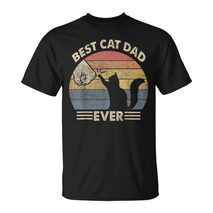 Ca Best Cat Dad Ever Daddy For Fathers Day T-Shirt