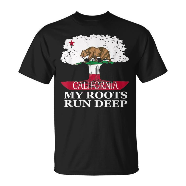 California Pride Flag My Roots Run Deep Tree T-Shirt
