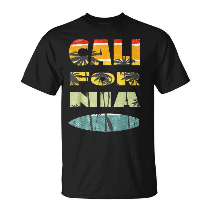 California Surfing Vintage Retro Surf Summer Surfer T-Shirt