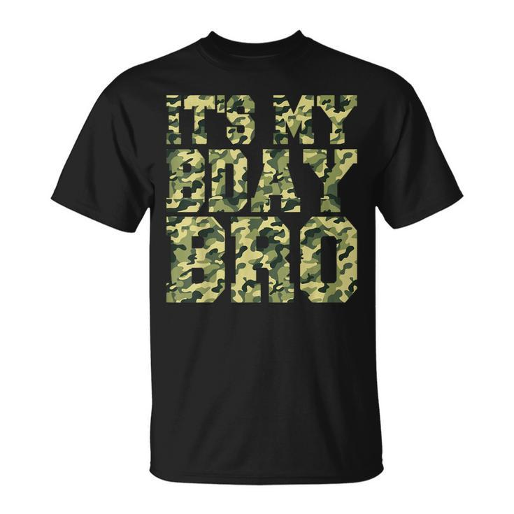 Camouflage Birthday Military Soldier Bday Celebration T-Shirt
