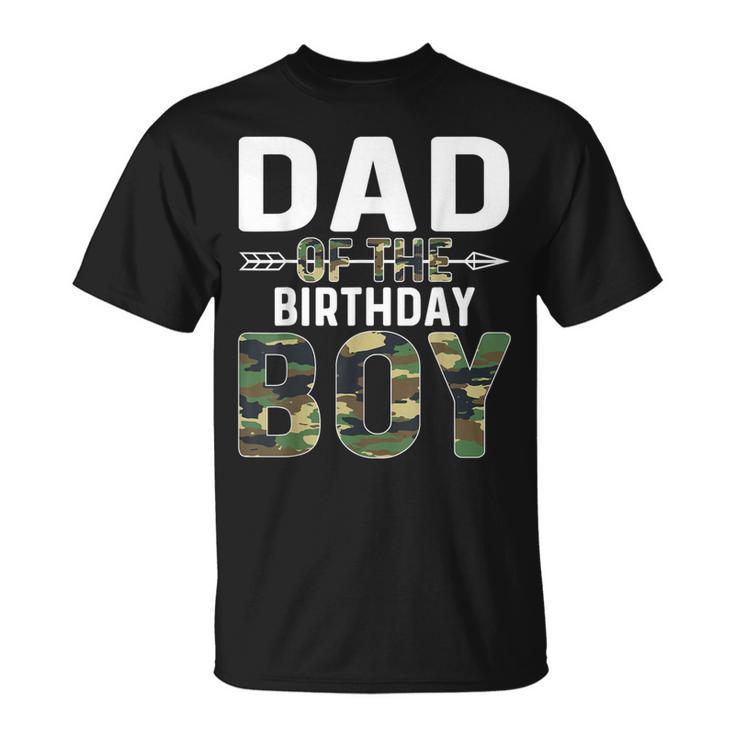 Camouflage Dad Of The Birthday Boy T-Shirt