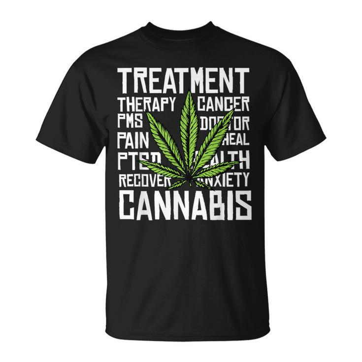 Cannabis Medical Marijuana Leaf Cbd Cool Weed Lover T-Shirt