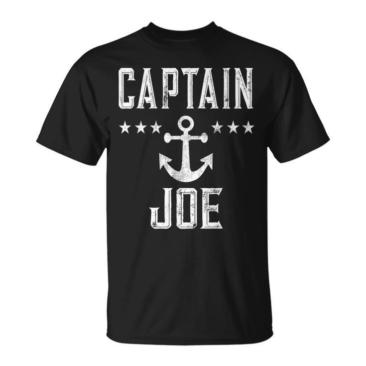 Captain Joe Retro Personalized Nautical Boating Lover T-Shirt