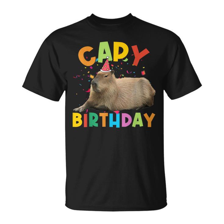 Capy Birthday Capybara Animals Boys Girls Birthday T-Shirt