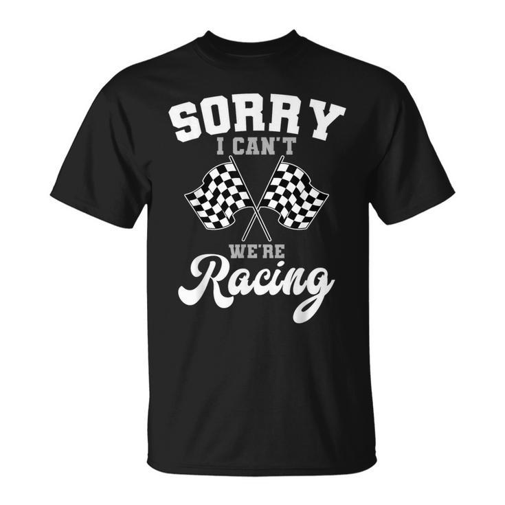 Car Racing Finish Line Automobile Sport Racer Checkered Flag T-Shirt